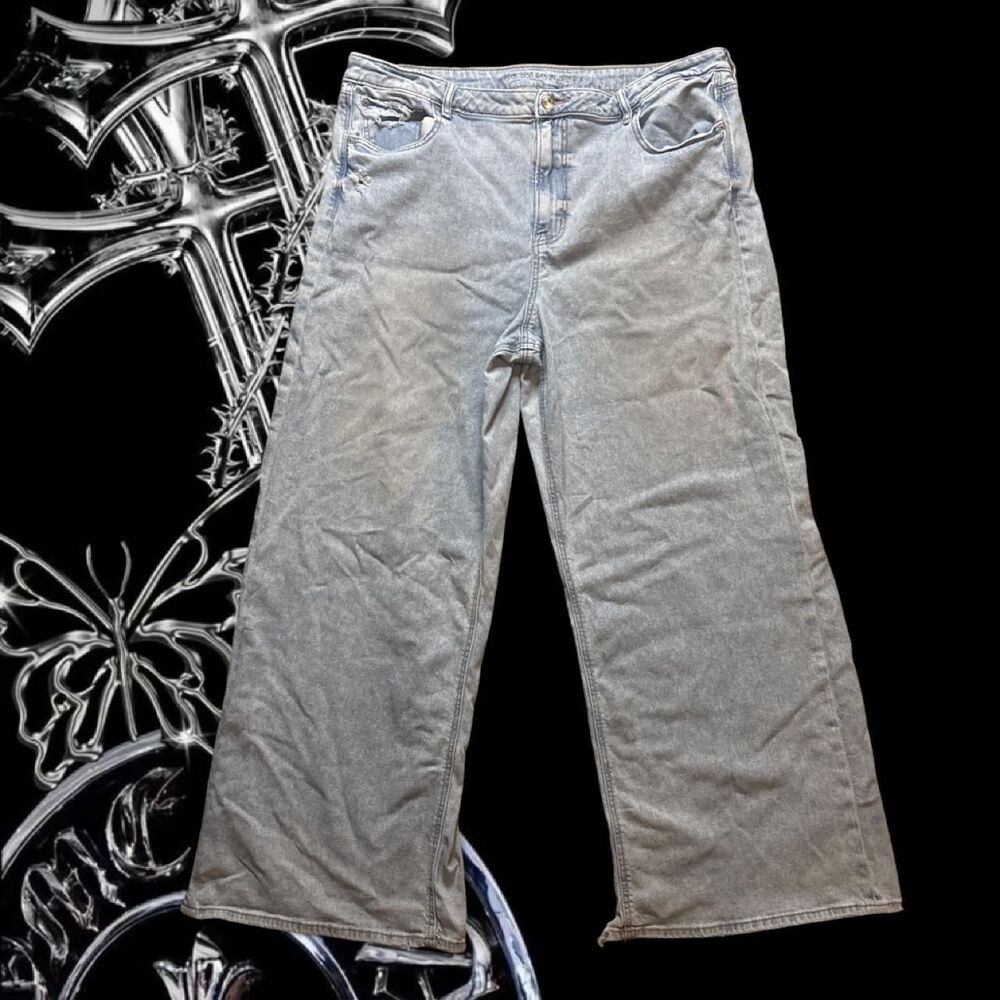 American-eagle Women's Blue and Grey Jeans